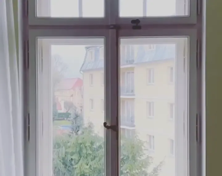 Box window with an espagnolette
