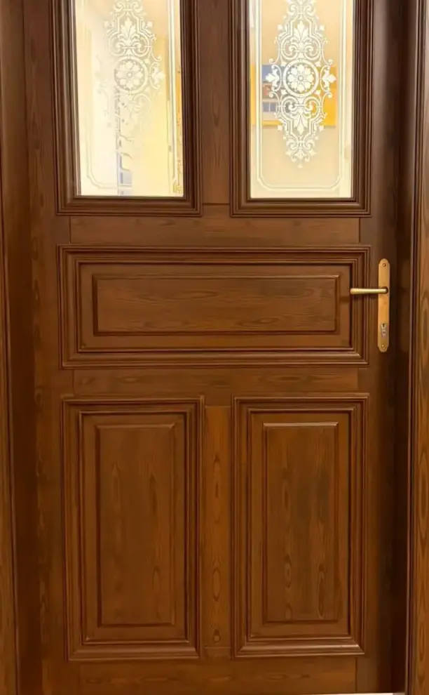 Wood-grained doors